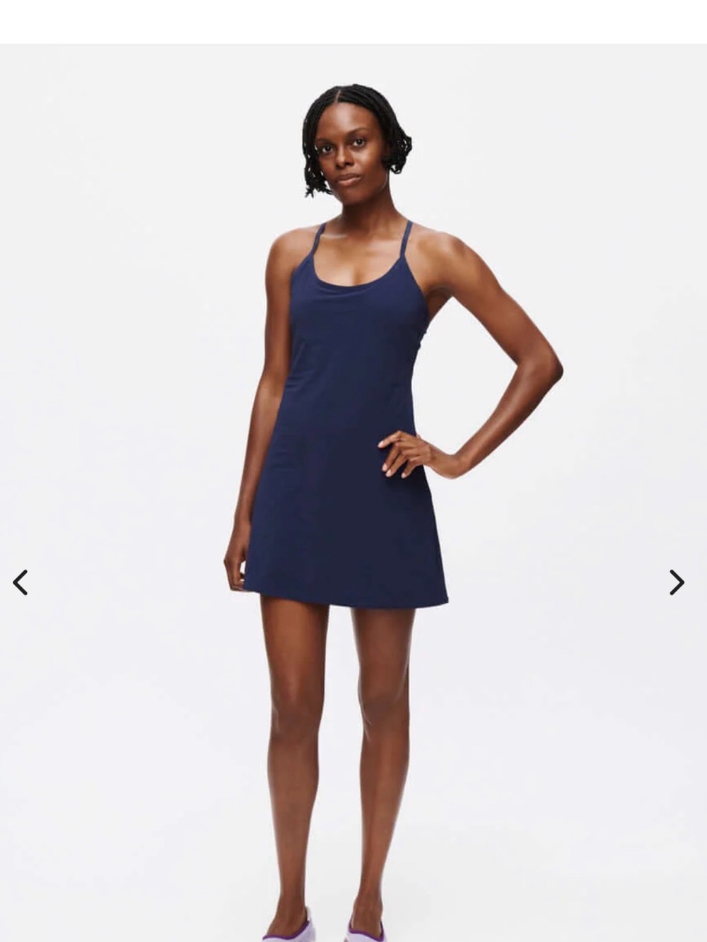 Outdoor Voices Deep Blue tennis active dress with shorts
